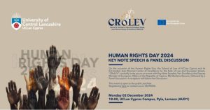 Celebrating Human Rights Day 2024: Keynote Speech and Panel Discussion at UCLan Cyprus